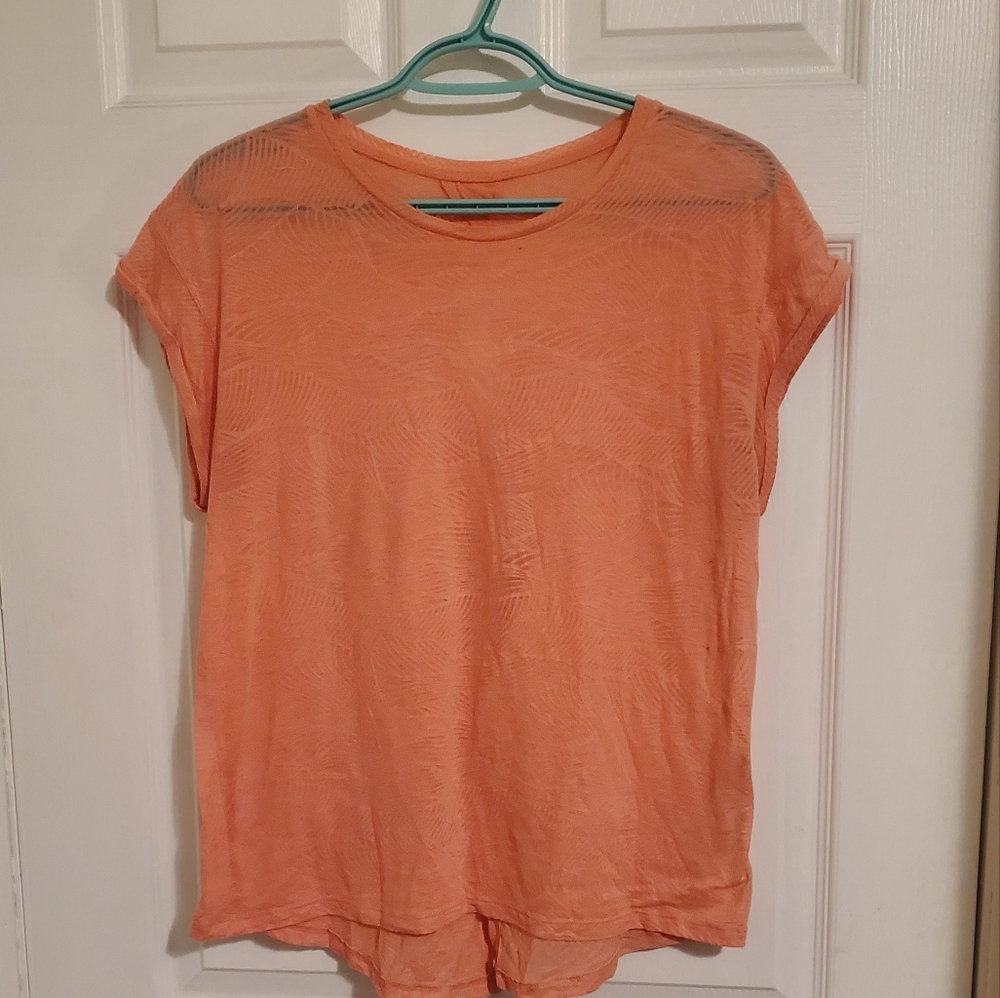 Joe Fresh Orange Cap Sleeve Relaxed Tee